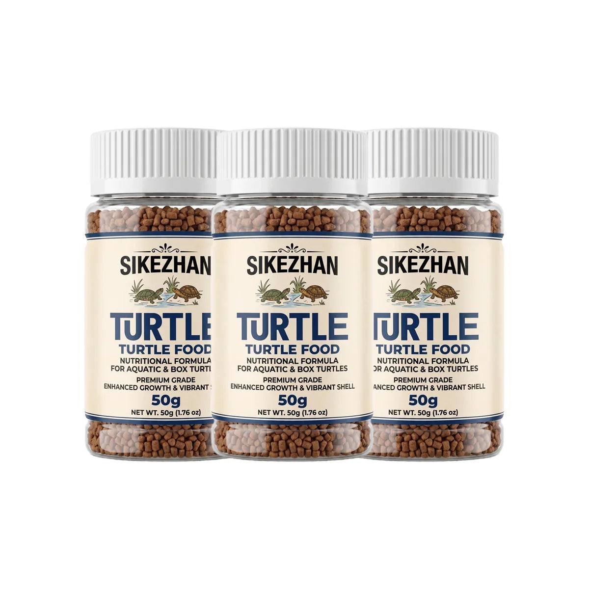 Sikezhan Turtle Food 50g Probiotic Pellets – 3 Colors