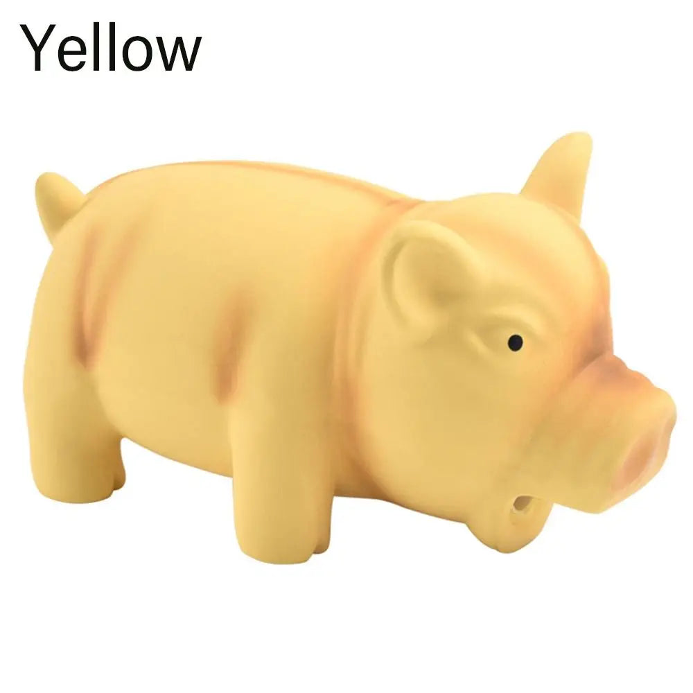 Cute Rubber Sound Pig Grunting Squeak Latex Pet Chew Toys