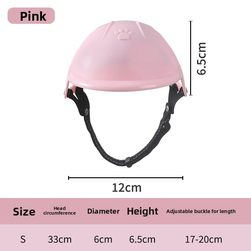 Pet Helmet Pink Dog & Cat Motorcycle Sports Outdoor – 4 Colors