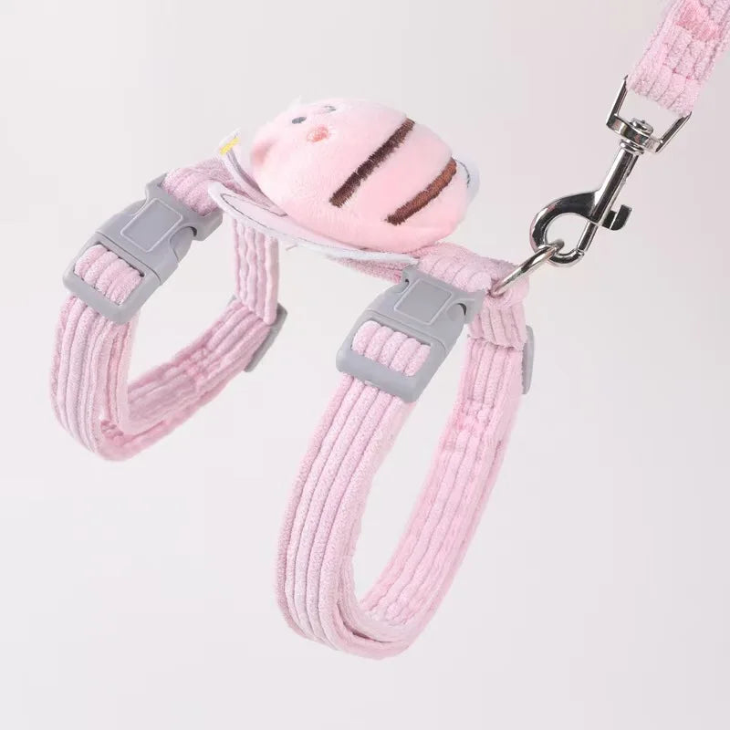 Adjustable Bee Pattern Pet Harness Leash Kit - MyPetDollar.com