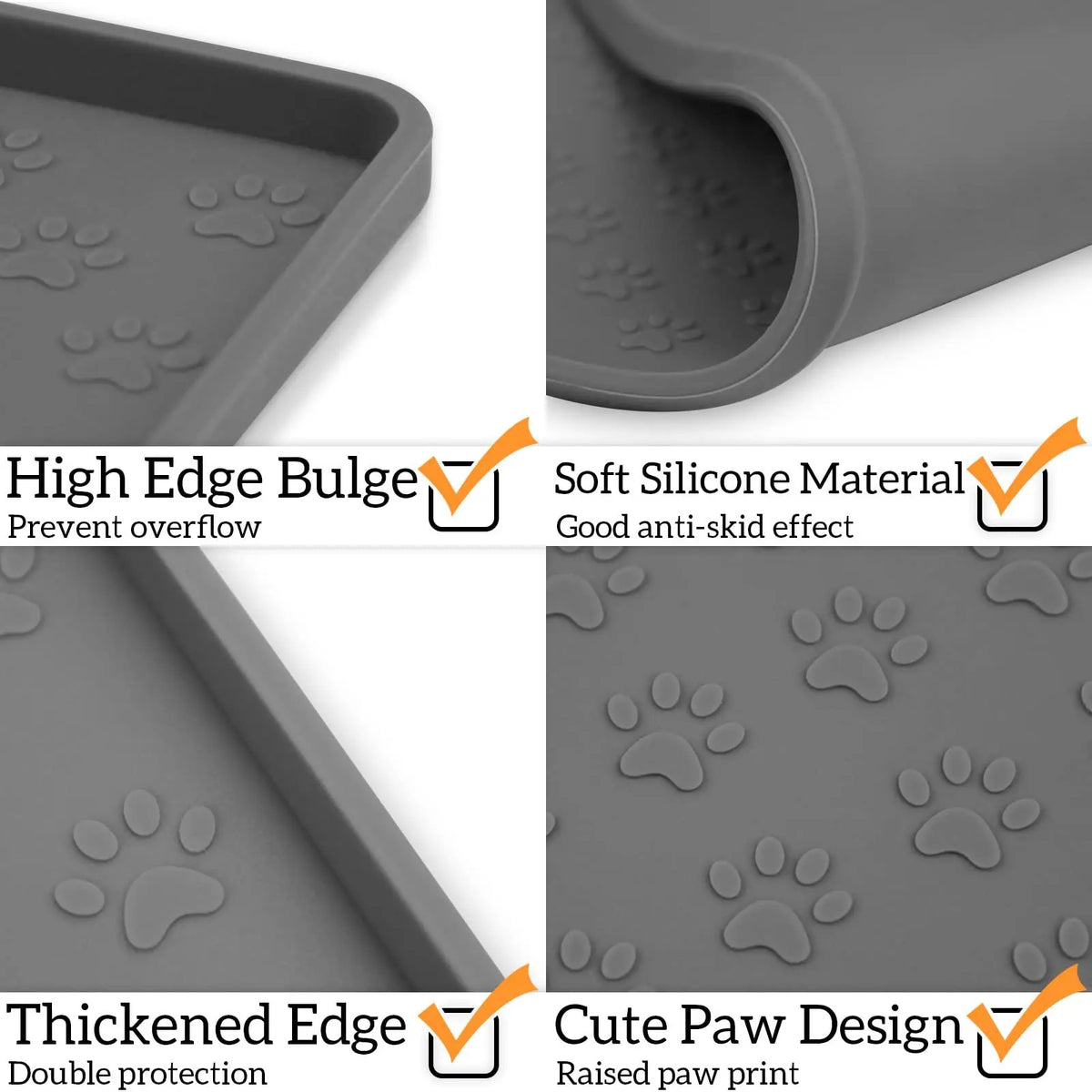 Silicone Paw Print Dog Feeding Mat, - MyPetDollar.com