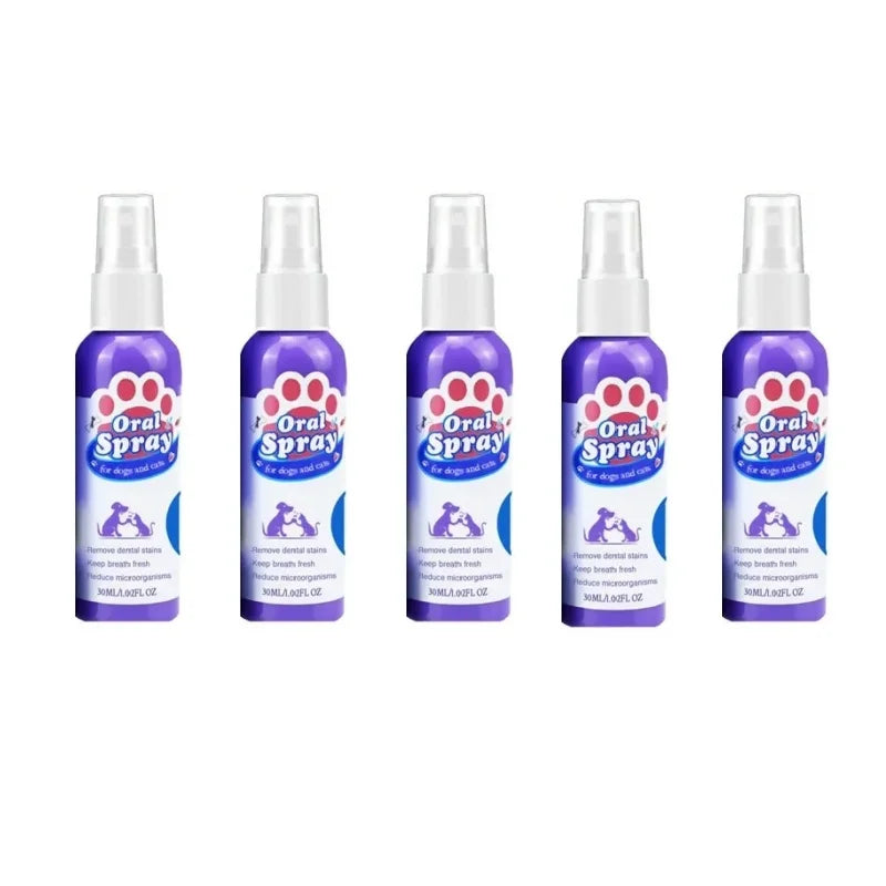 Pet Teeth Cleaning Spray Oral Care Remove Tooth Stains Keep – 3 Colors