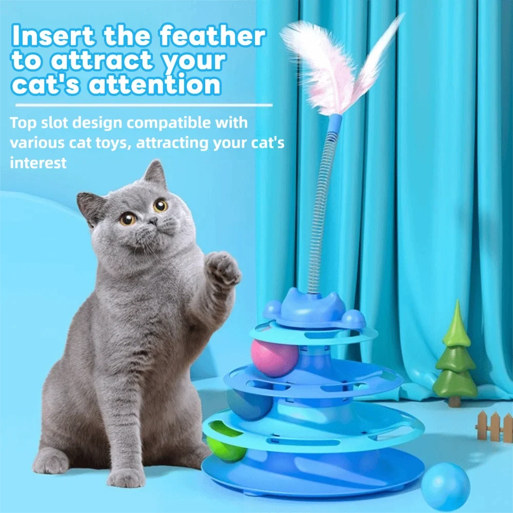 Fun Puzzle Game 3 Layer Cat Tower Physical - MyPetDollar.com