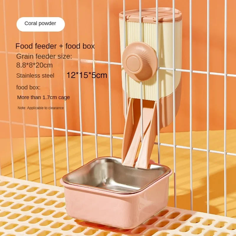 500ml Pet Chinchilla Hanging Feeding Waterer Easy Install – 4 Colors