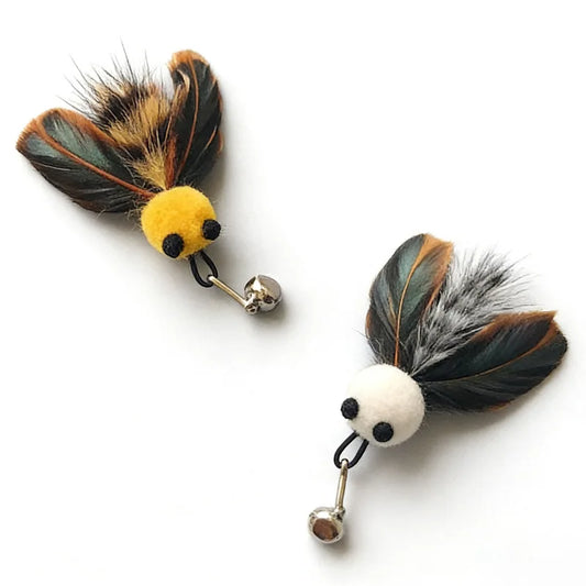 2pcs Plush Little Bee Feathers Imitating - MyPetDollar.com
