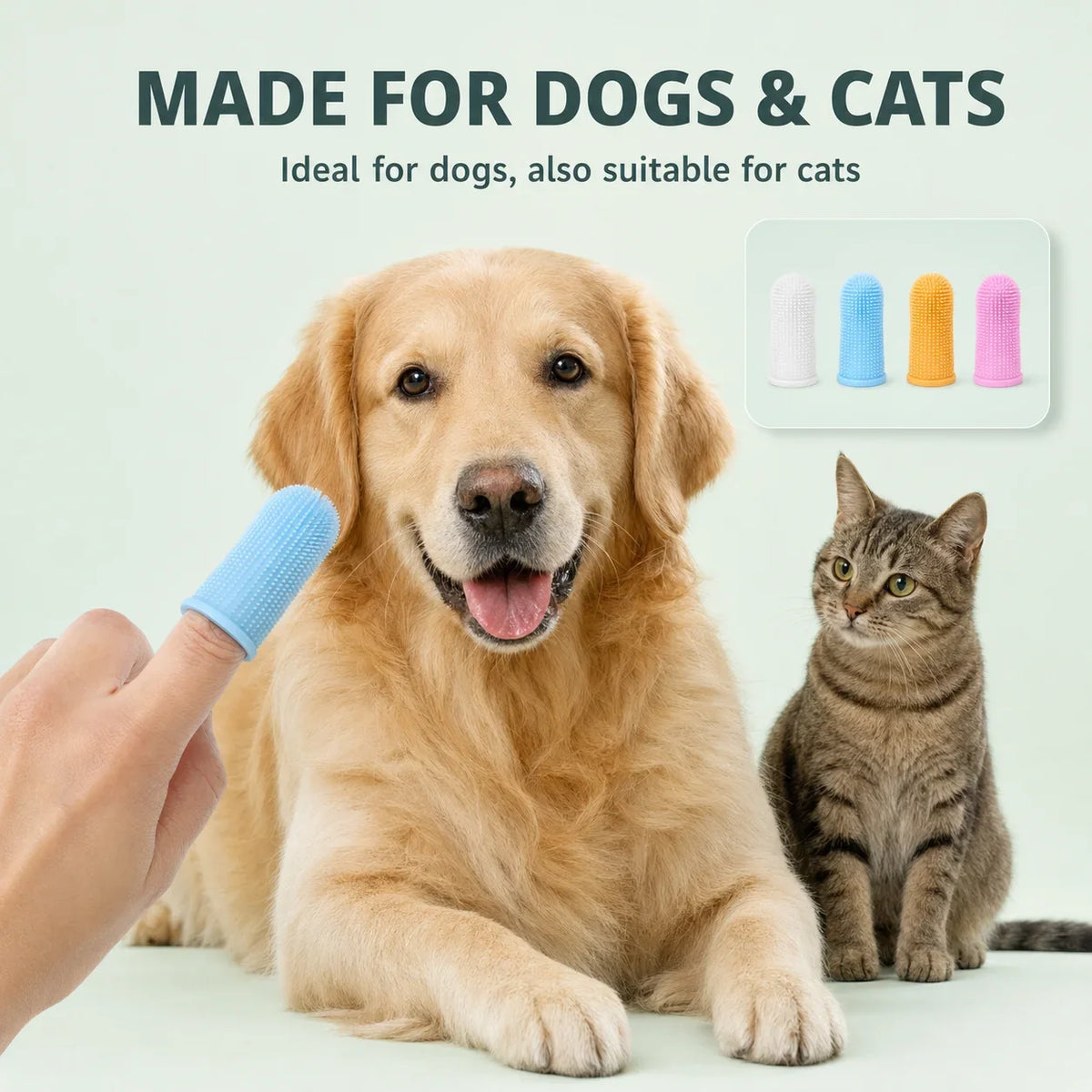 2Pcs/4Pcs Soft Silicone Dog Toothbrush 360° - MyPetDollar.com