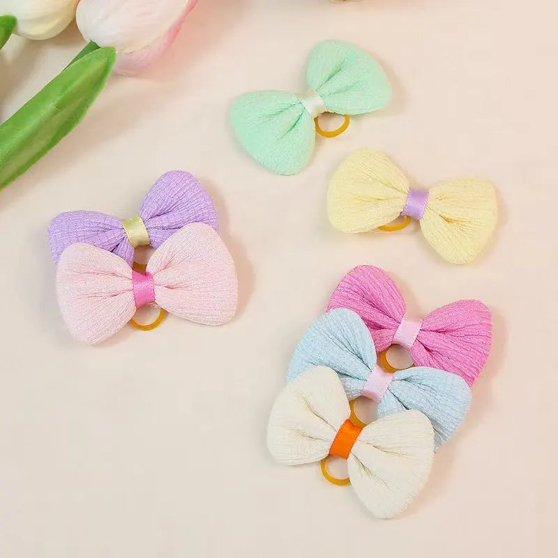 10/20Pcs Flower Shape Dog Grooming Bowknot - MyPetDollar.com