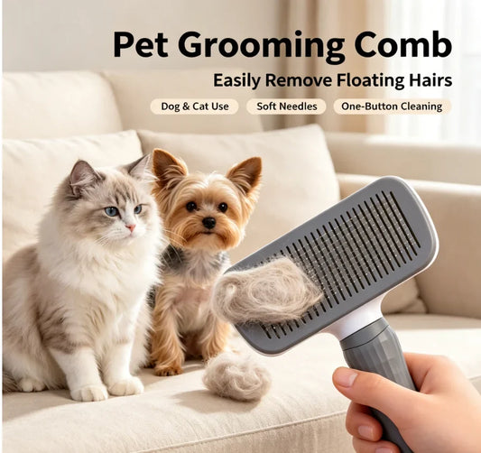 Self Cleaning Pet Slicker Brush for Cats - MyPetDollar.com