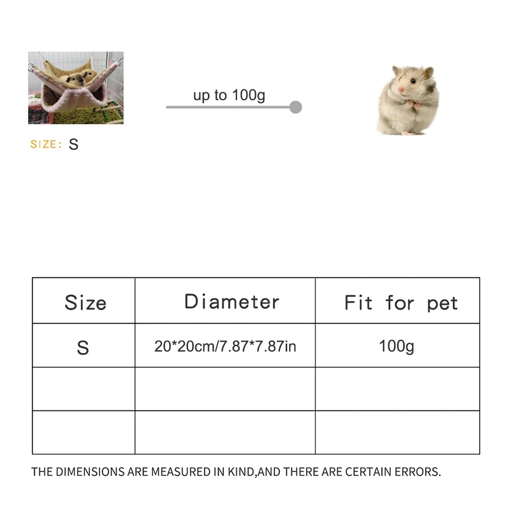 Honey Glider Double Pile Hammock Guinea Pig - MyPetDollar.com