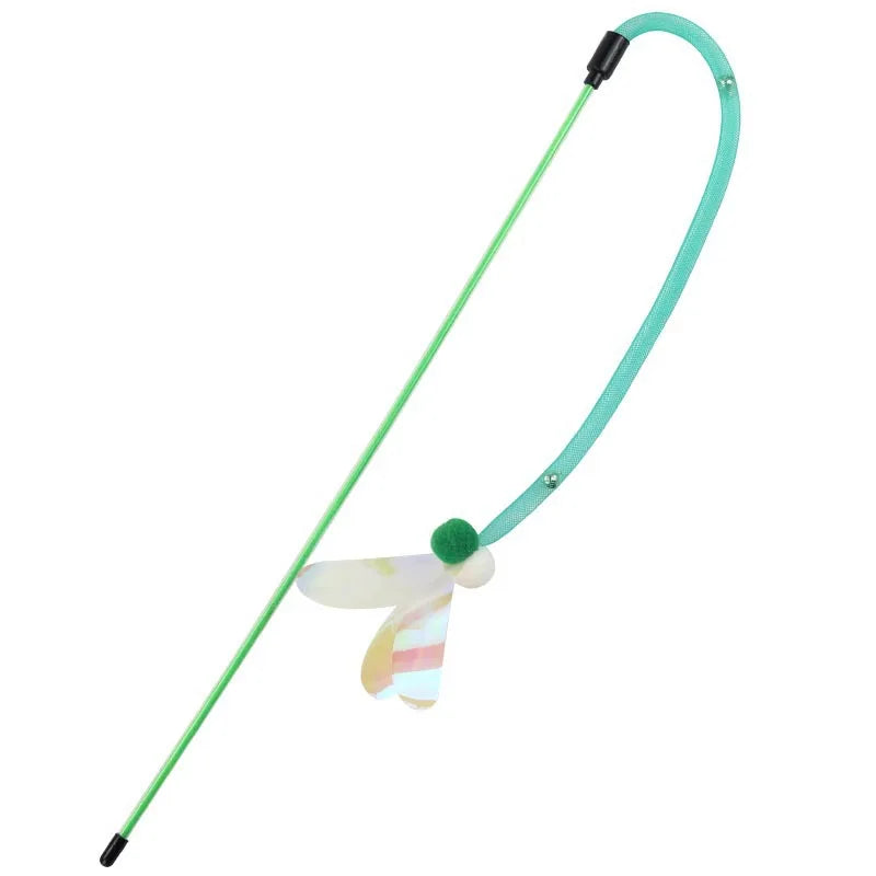 Interactive Cat Plaything Butterfly Stick Elastic Net
