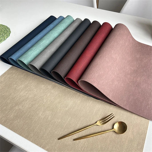 Square PU Leather Table Mat Luxury Household - MyPetDollar.com