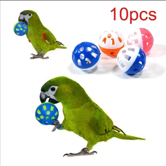 Pet Parrot Toy Colorful Hollow Rolling Bell - MyPetDollar.com