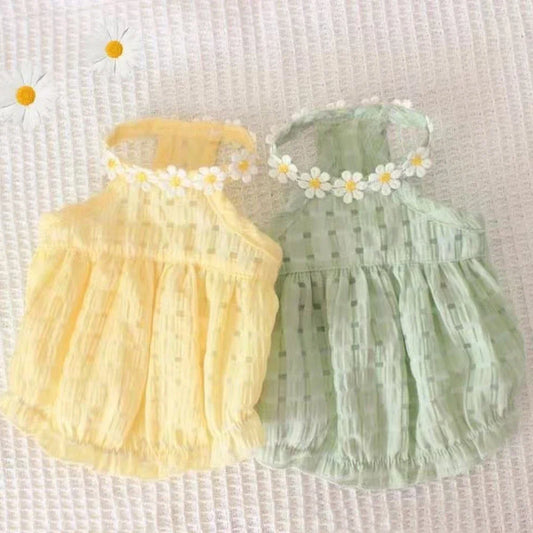 Breathable Cat Skirt Floral Wreath Collar - MyPetDollar.com
