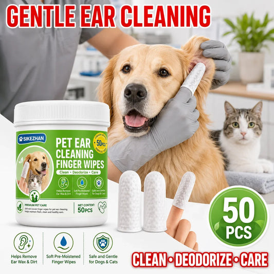 SIKEZHAN 50pcs Pet Ear Cleaning Finger - MyPetDollar.com