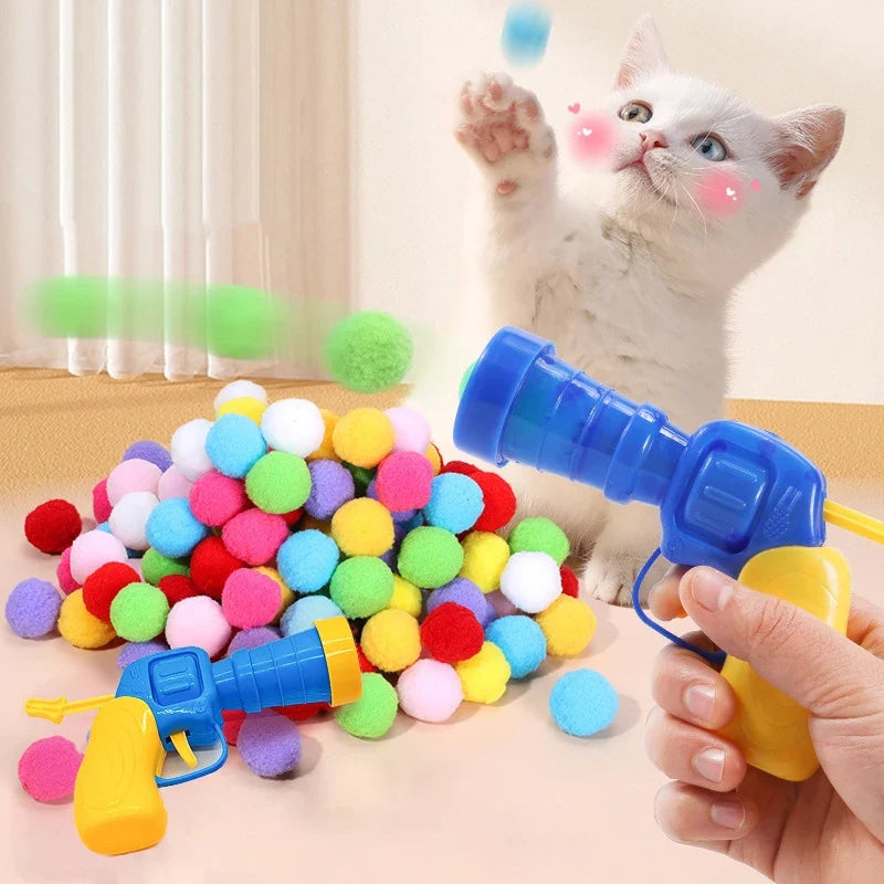 Cat Plush Ball Shooting Gun Relieving - MyPetDollar.com