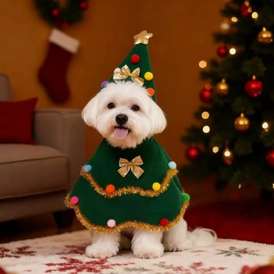 Christmas Dog Costume Puppy Christmas Cloak - MyPetDollar.com