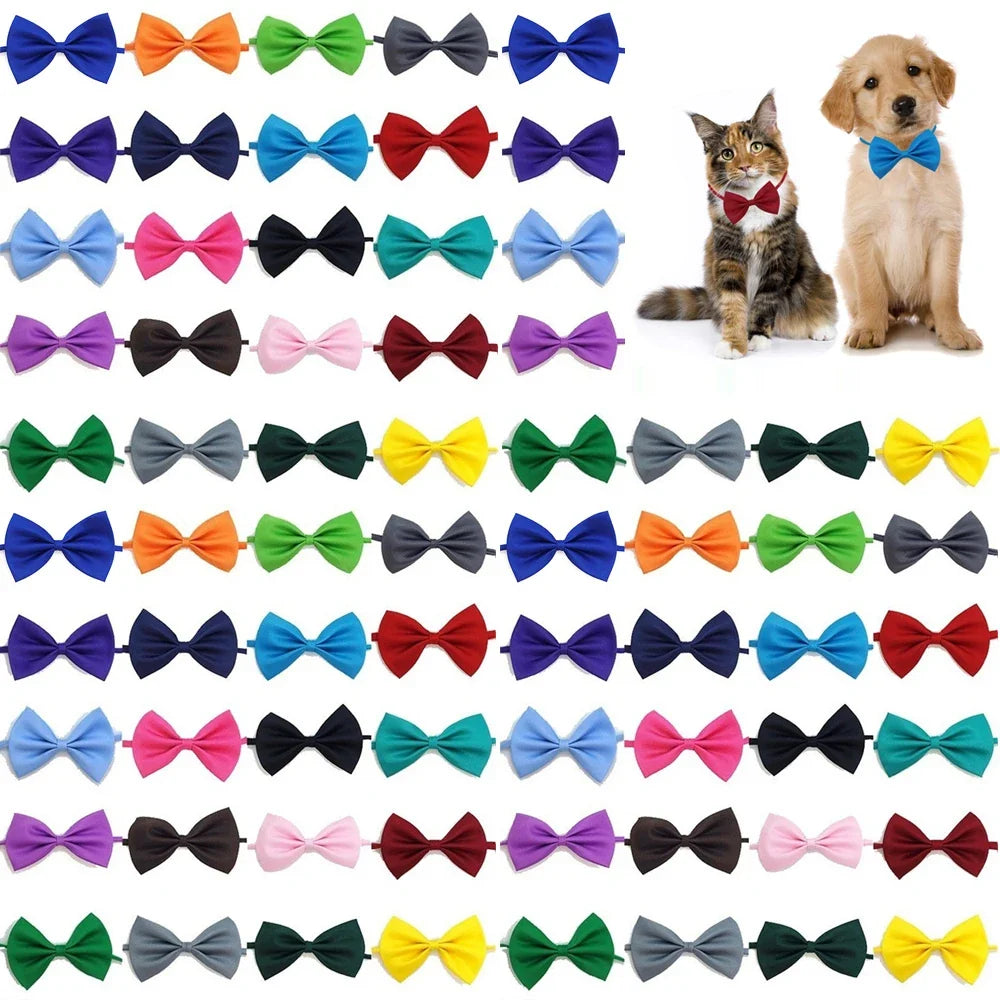 50/100pcs Dog Bows Mix Colors Pet Grooming - MyPetDollar.com