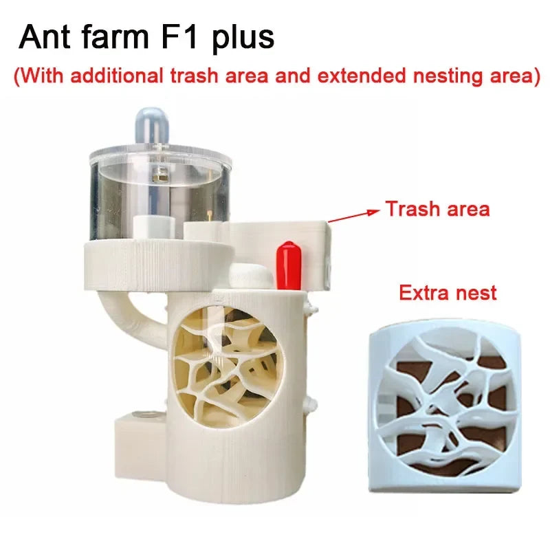 3D Print Three-dimensional Ant Farm with External Water Food Feeder
