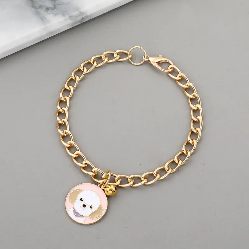 Cute Dog Pattern Pendant Pet Collar with - MyPetDollar.com