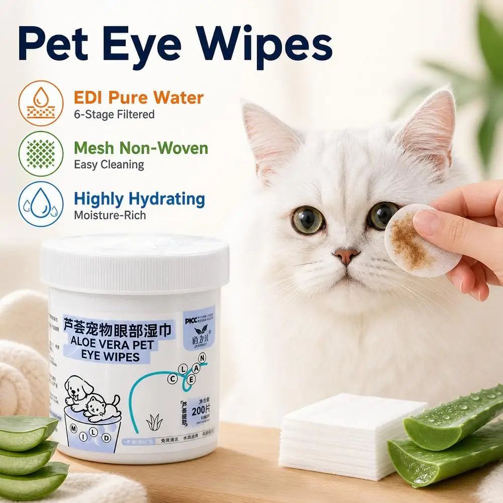 200Pcs/Box Pet Eye Wipes Cats And Dogs - MyPetDollar.com