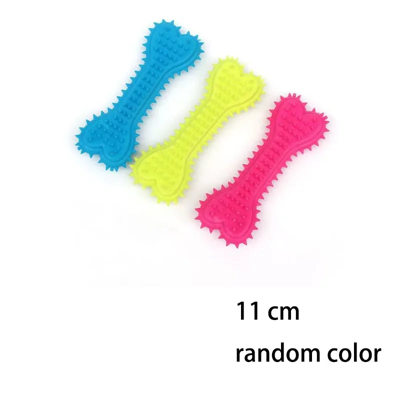 Bone Shape Soft Rubber Pet Chew Toy Bite - MyPetDollar.com