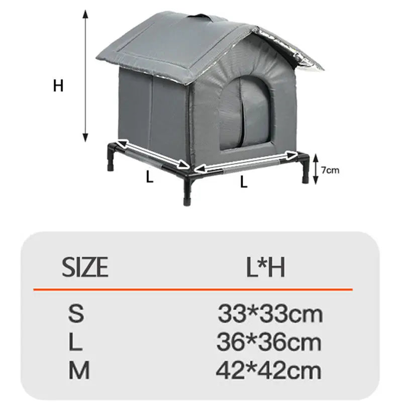 Waterproof Pet Home Dog & Cat Cave Bed, Warm
