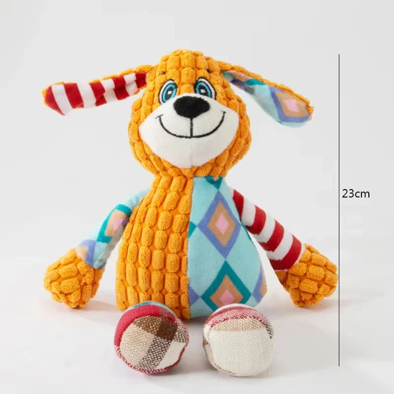 Interactive Pet Plush Plaything for Cat and Dog Cute Squeaky Bite