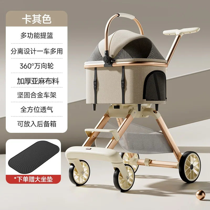 Foldable Pet Stroller for Cats and Dogs - MyPetDollar.com