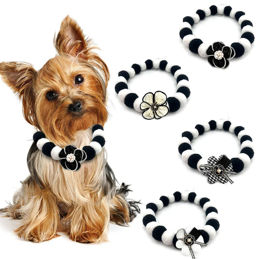 12pcs Handmade Pet Small Dog Bow Tie Flowers - MyPetDollar.com