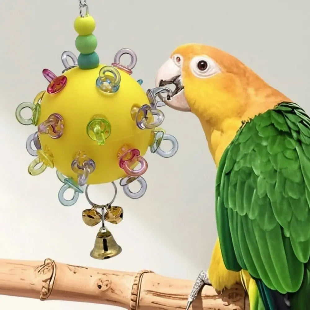 Plastic Parrot Chewing with Bell Bite - MyPetDollar.com
