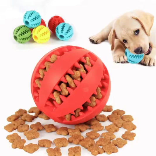 Interactive Dog Food Ball Rubber Chew Toy - MyPetDollar.com