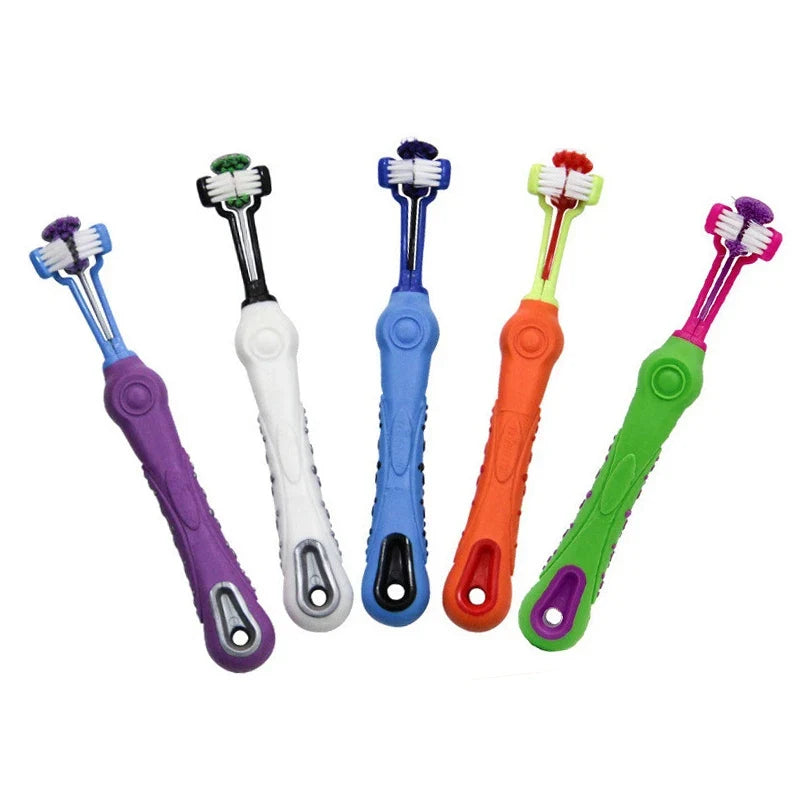 Three Sided Pet Toothbrush Multi-angle - MyPetDollar.com