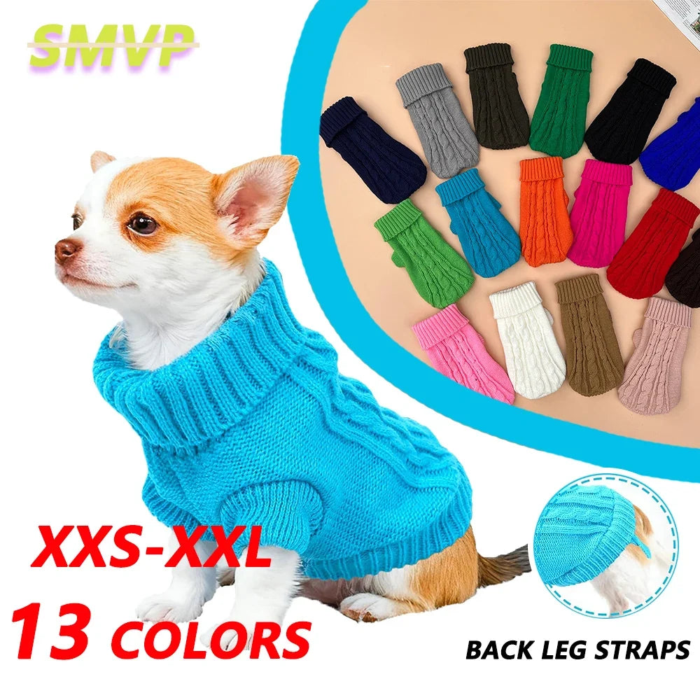 Winter Cat Dog Knit Sweater Soft Warm Puppy - MyPetDollar.com
