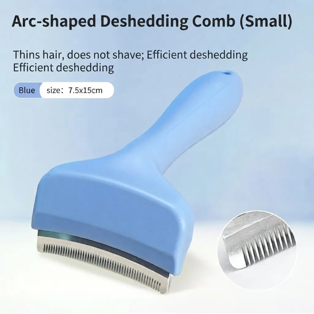 Yy30 Pet Deshedding Brush with Safe Rounded Teeth Non Slip