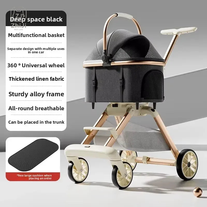 Foldable Pet Stroller for Cats and Dogs - MyPetDollar.com