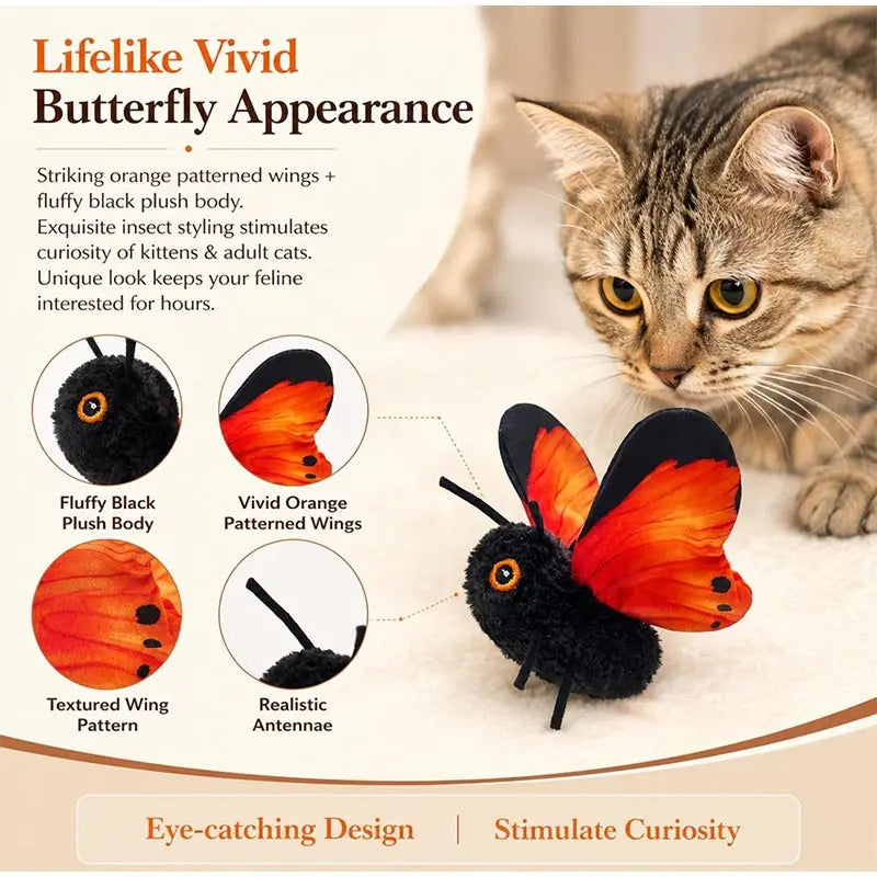 Intelligent Induction Flapping Butterfly Toy - MyPetDollar.com