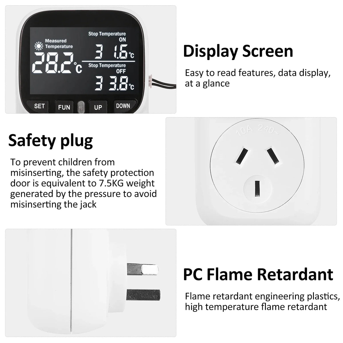 240V 10A Temperature Controller Socket - MyPetDollar.com