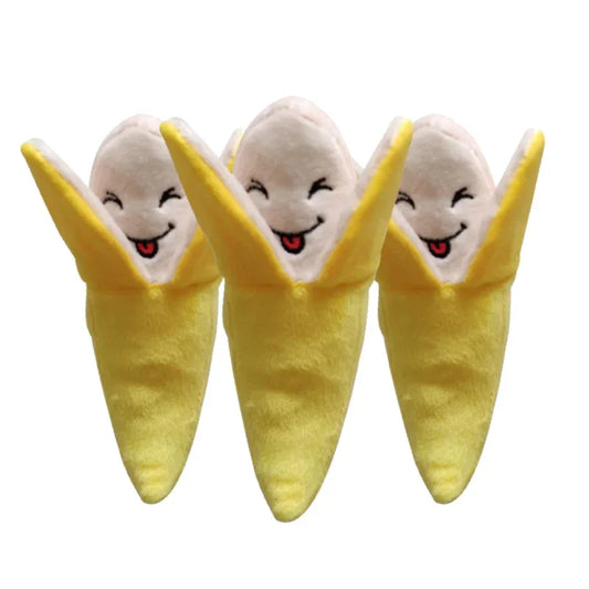1pc Plush Soft Banana And Vegetable Squeaky - MyPetDollar.com