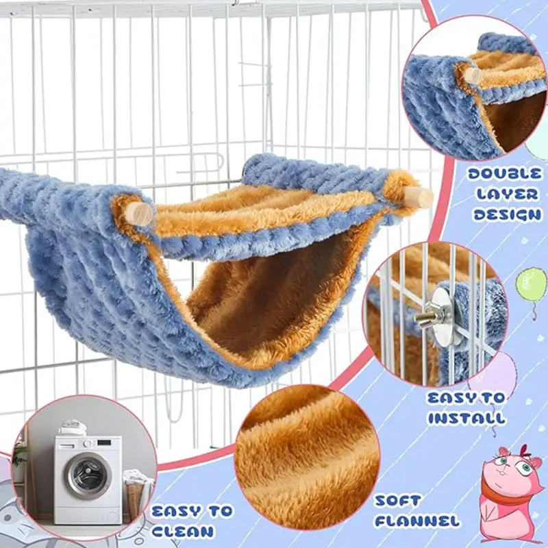 Warm Plush Hamster Hammock Small Pet - MyPetDollar.com