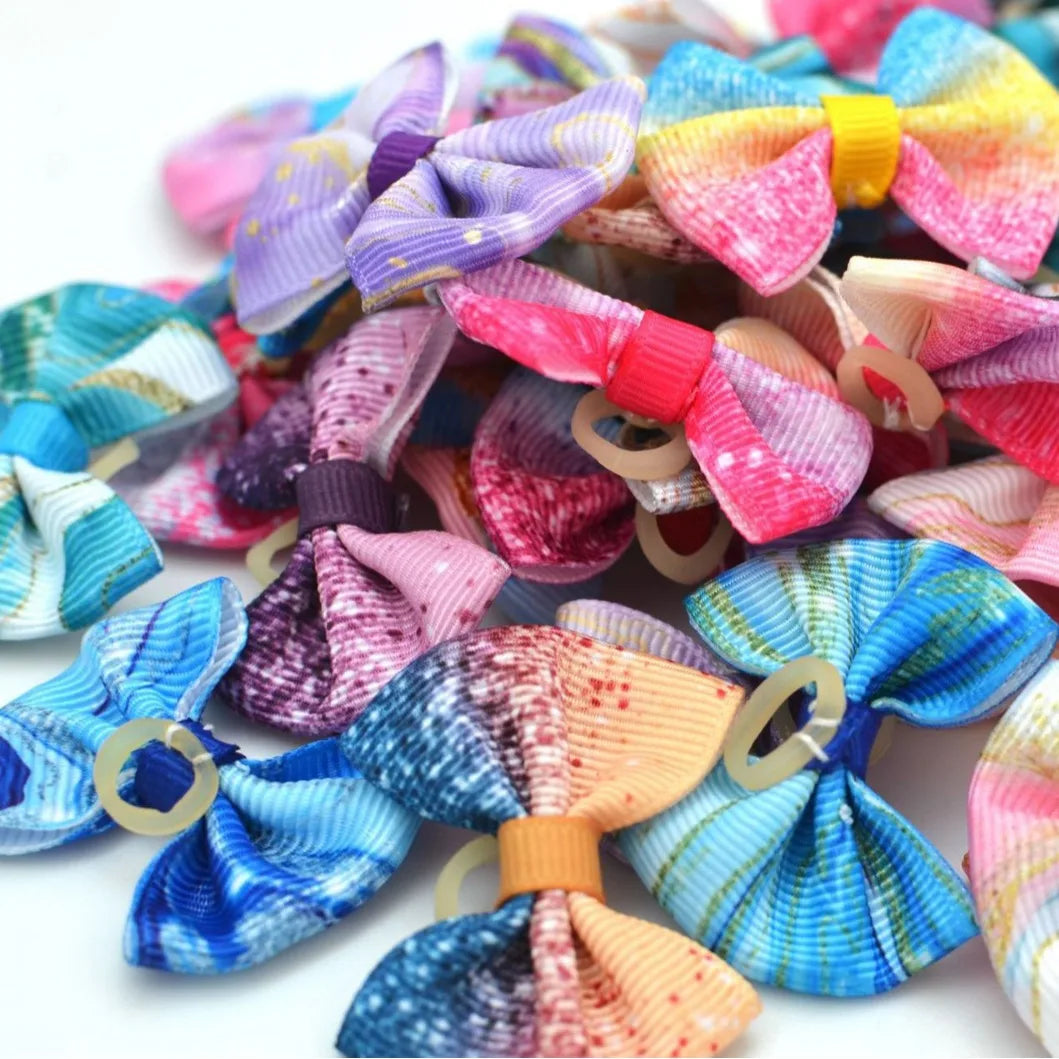 10 PCS Dog Grooming Hair Bows Dog Bows Mix - MyPetDollar.com