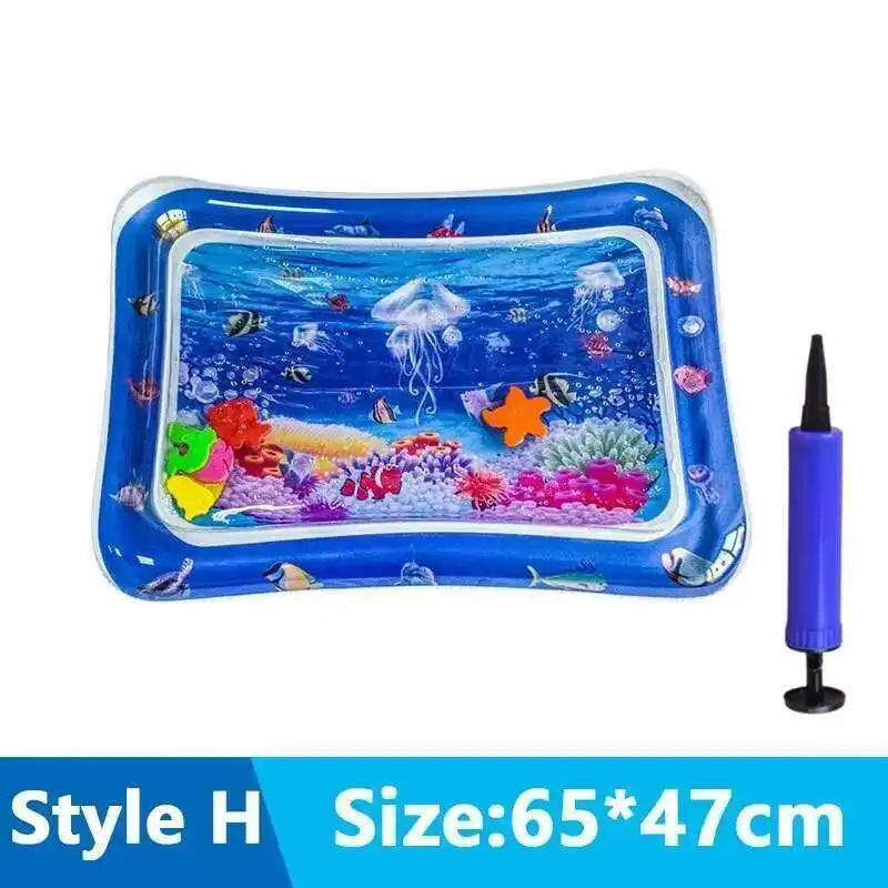 Interactive Cats Sensory Water Play Pad with Fish Thickened Inflatable Pet