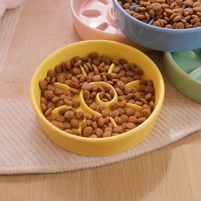 Pet Slow Food Bowl,Cat Food Bowl Prevent - MyPetDollar.com