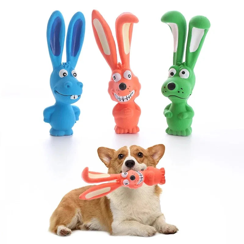 Dog Latex Chew Toy Naughty Rabbit Squeaky - MyPetDollar.com