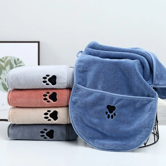 Cute Paw Print Super Absorbent Dog Bath - MyPetDollar.com