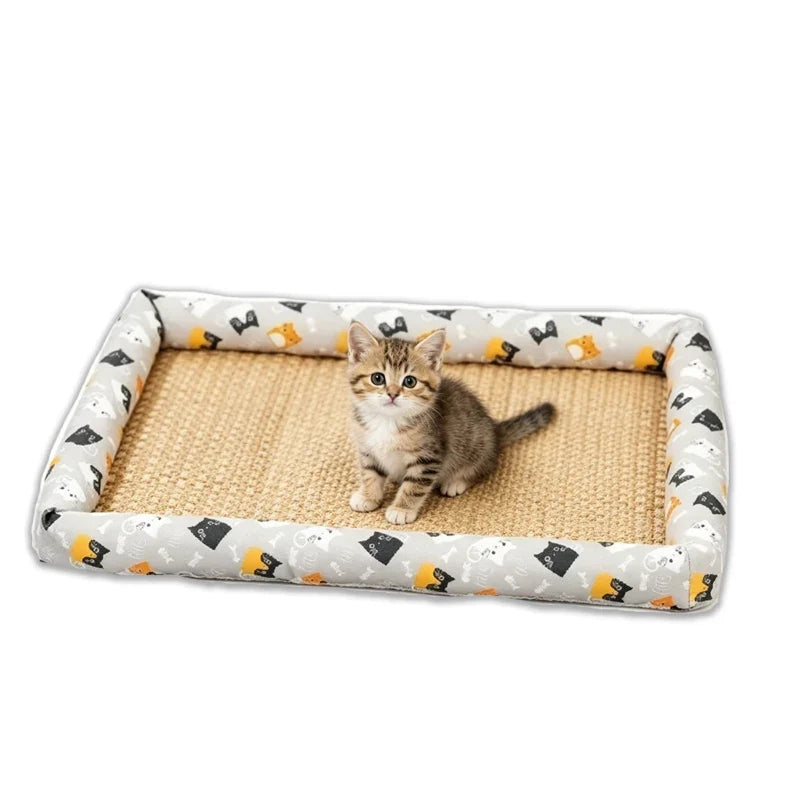 Summer Cooling Ice Nest Rattan Pet Bed Dog - MyPetDollar.com