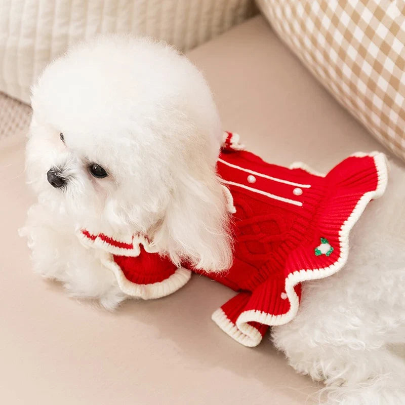 Winter Pet Christmas Clothes Skirt Warm - MyPetDollar.com