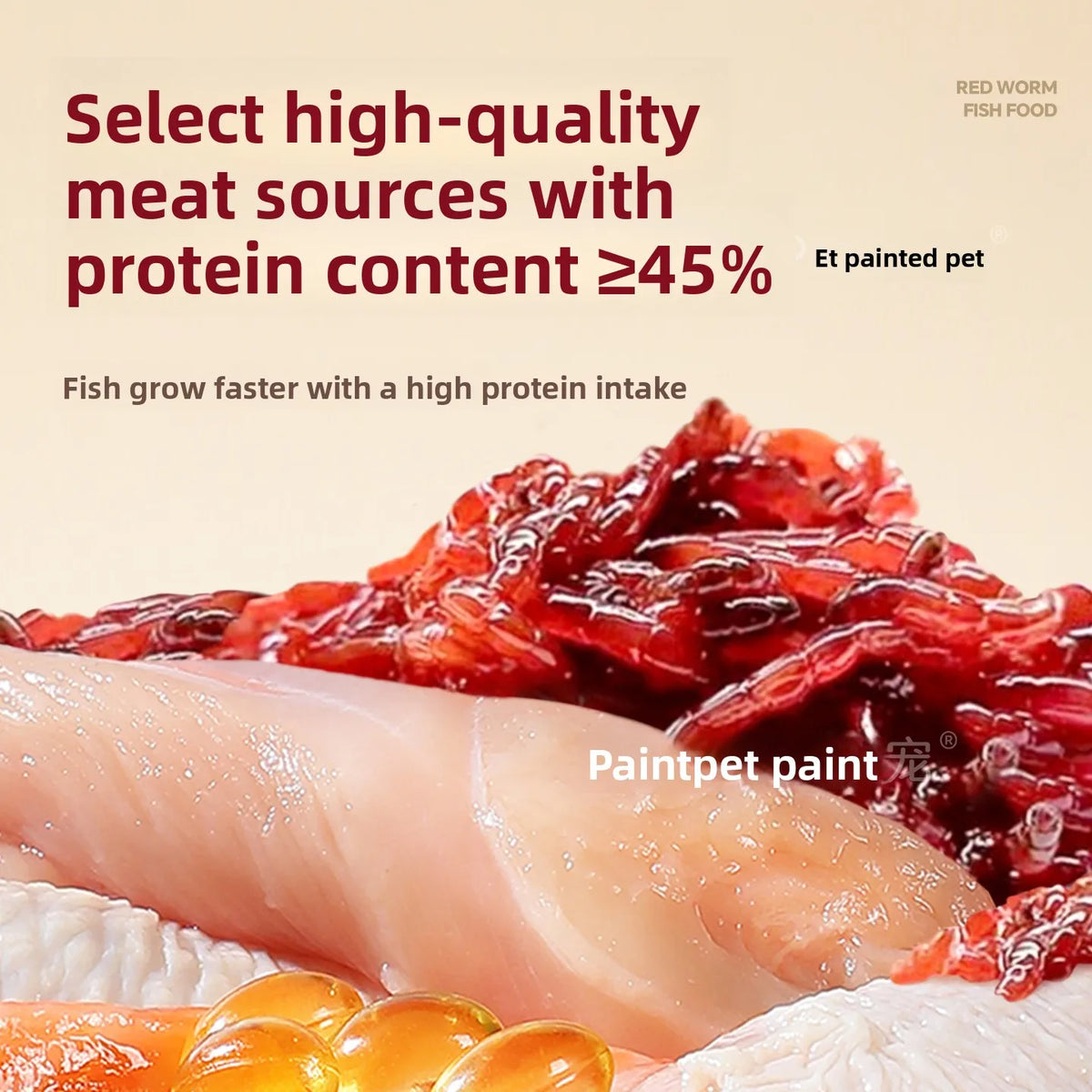 PAINTPET Bio-Mimetic Bloodworm Fish Food, - MyPetDollar.com