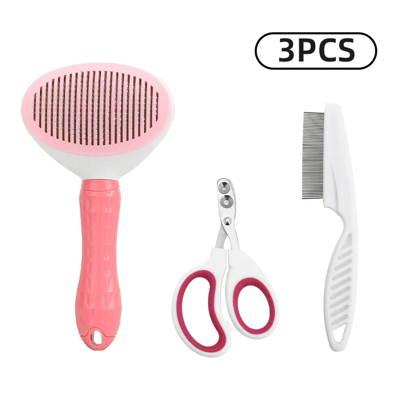Pet Grooming Kit with Massage Comb – 3 Colors