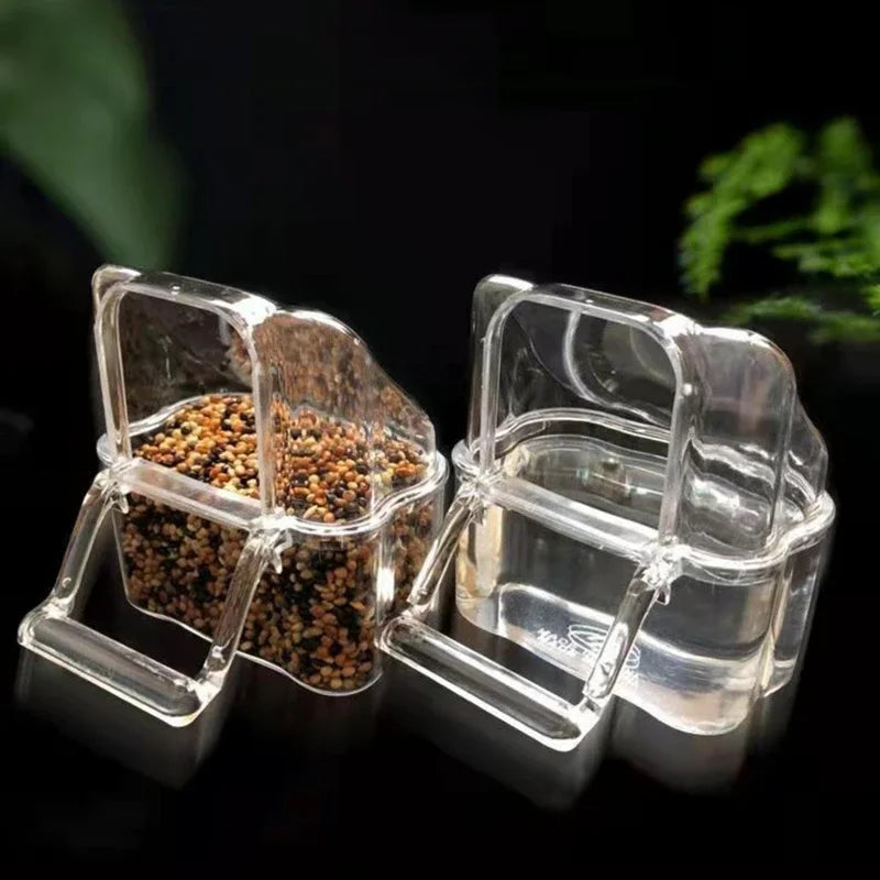 No-Mess Bird Feeder Parrot Transparent Easy - MyPetDollar.com
