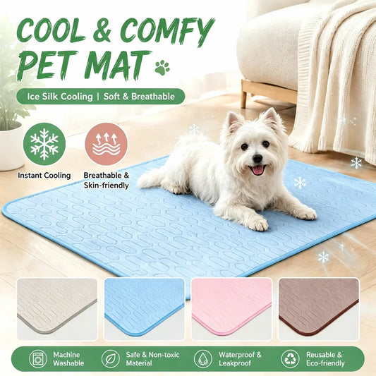 Dog Cooling Mat Summer Pet Cold Bed Extra - MyPetDollar.com